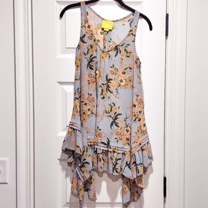 Anthropologie Floral Slip